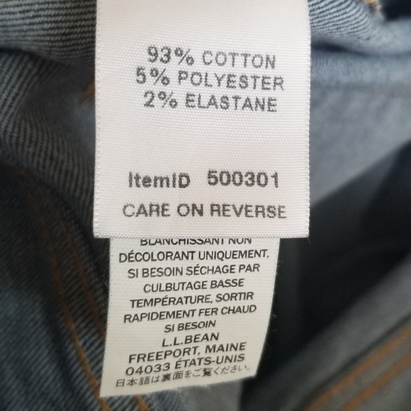 L.L.BEAN True Shape Jeans, High-Rise Straight-Leg - Size 14 Stonewashed - NWT - Picture 9 of 10